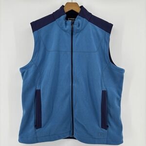 REI Vest Men's XXL Blue Full Zip Outdoor Lightweight Fleece Casual 2XL